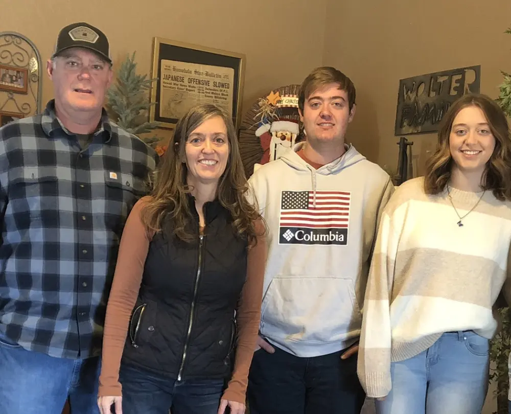 Angela Wolter and her family