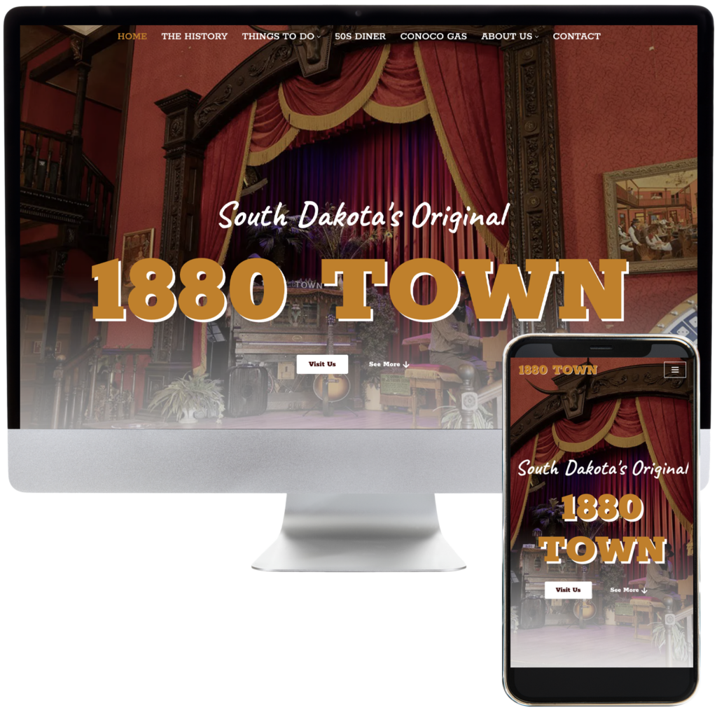 1880 Town website design Midland, SD