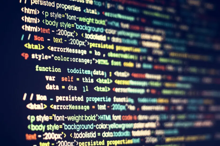 HTML Coding on computer screen