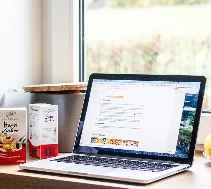 recipe on a website