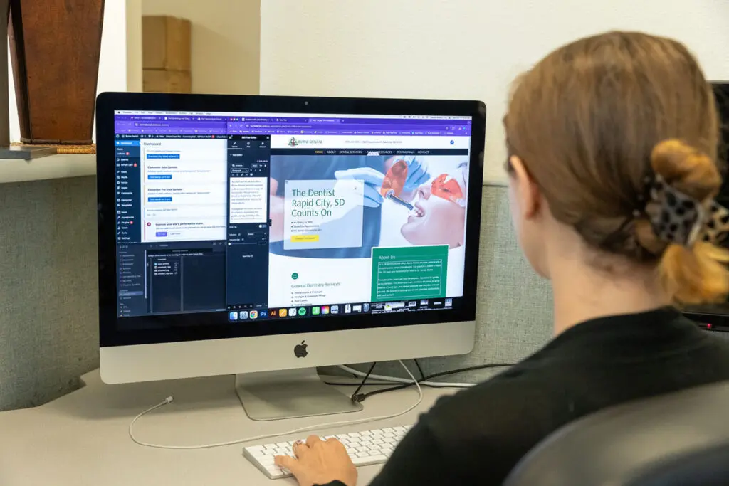 Professional website designer creating a custom website in Rapid City, SD