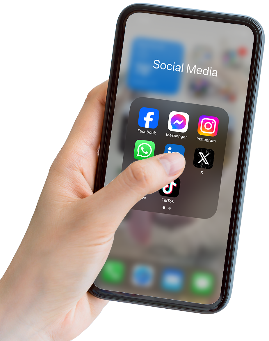 Social Media Apps on cell phone