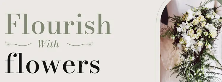 Flourish with flowers website header image