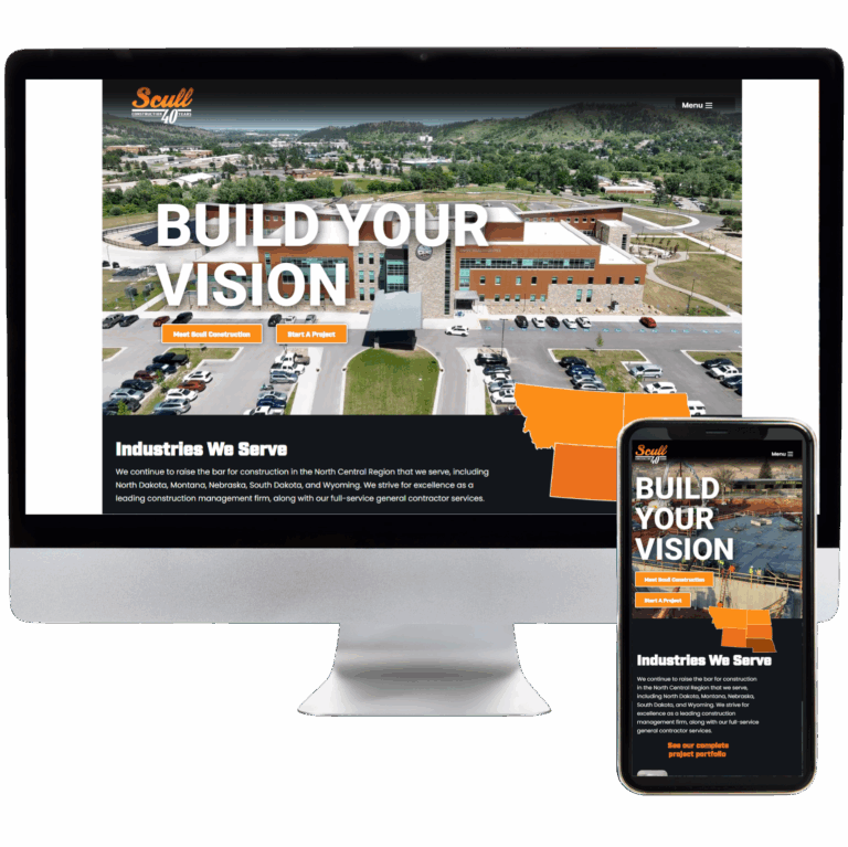 Scull Construction Website Design Sample