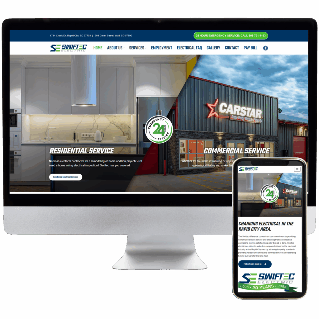 Swiftec Electrical Website Design Sample