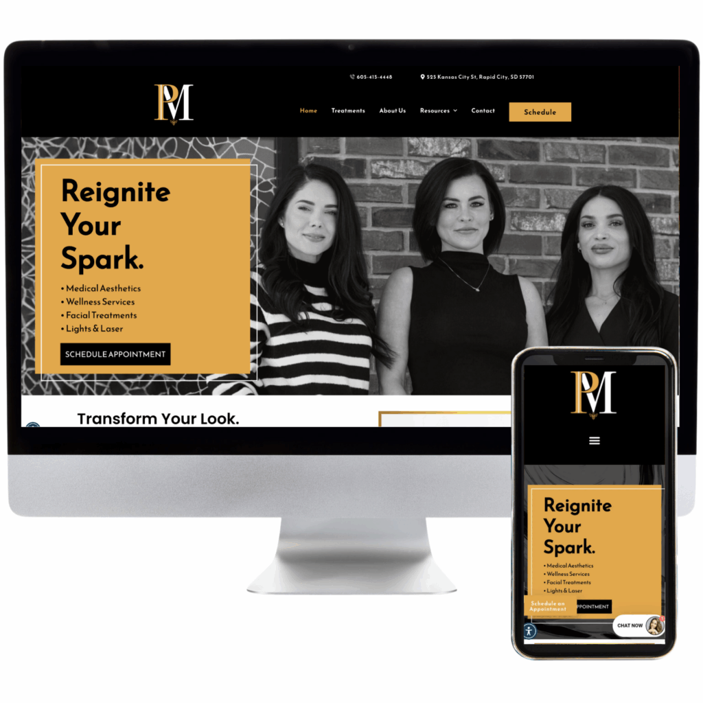 Pure Medical Aesthetics Website Design Sample