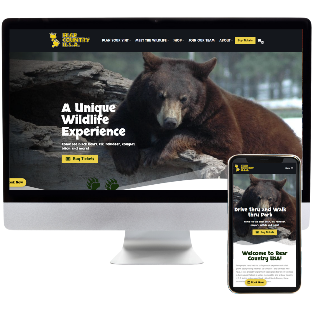 Bear Country Website Design Sample