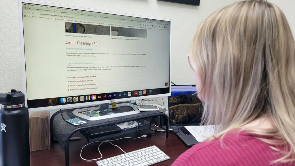 Customer Reading an FAQ on a website