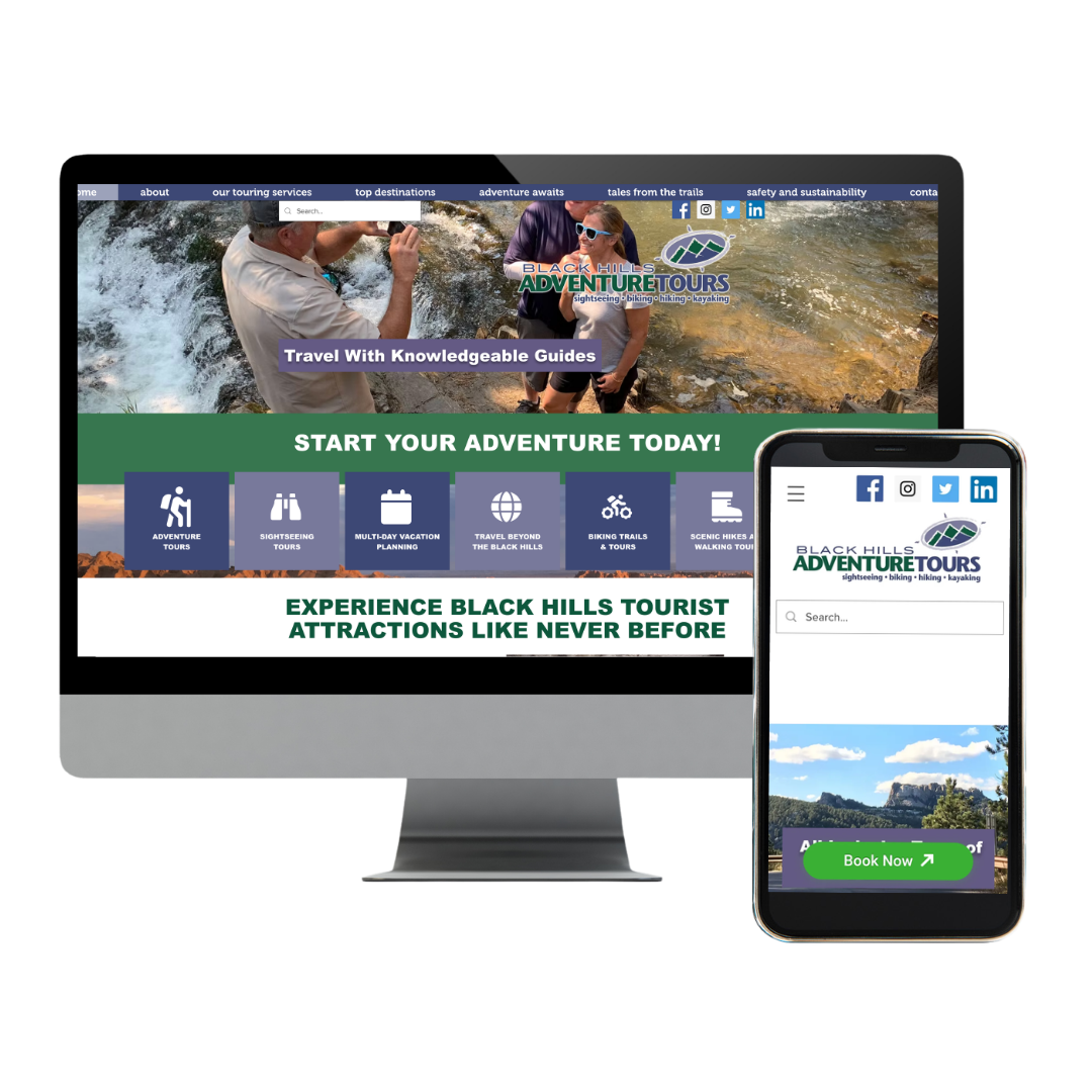 Custom Website Design for Black Hills Adventure Tours