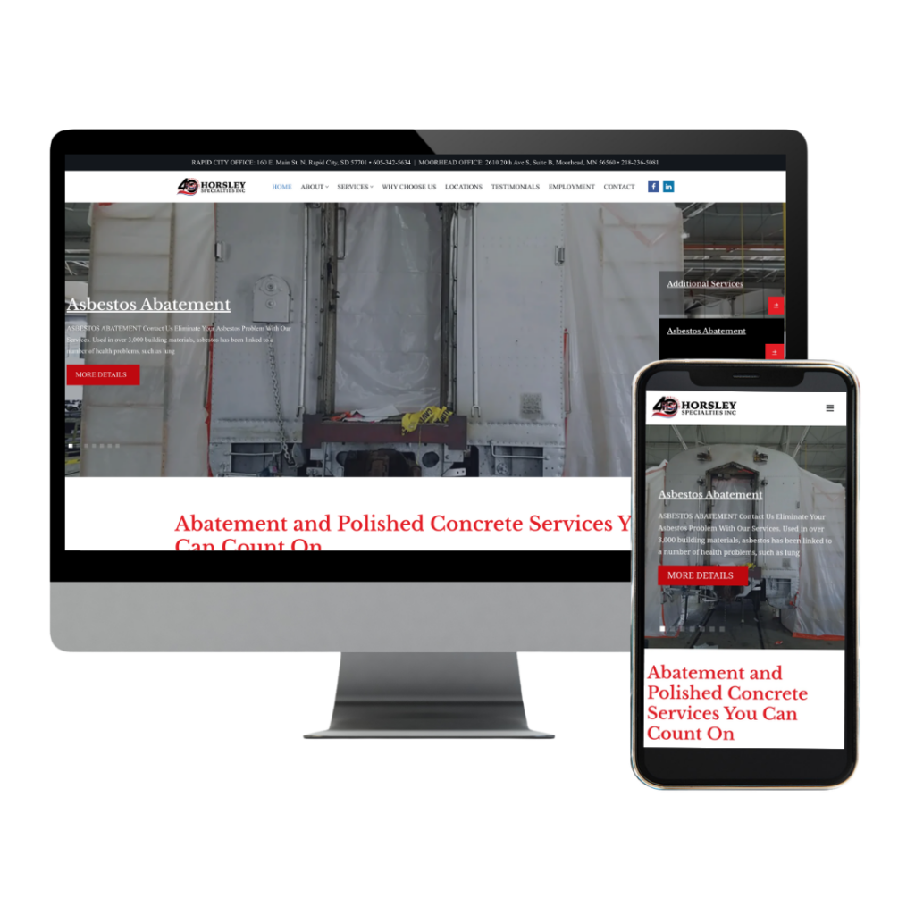 Custom Website Design for Horsley Specialties