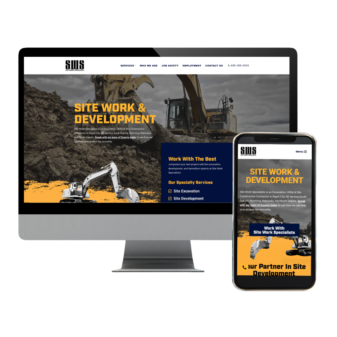 Custom Website Design for Site Works Specialists