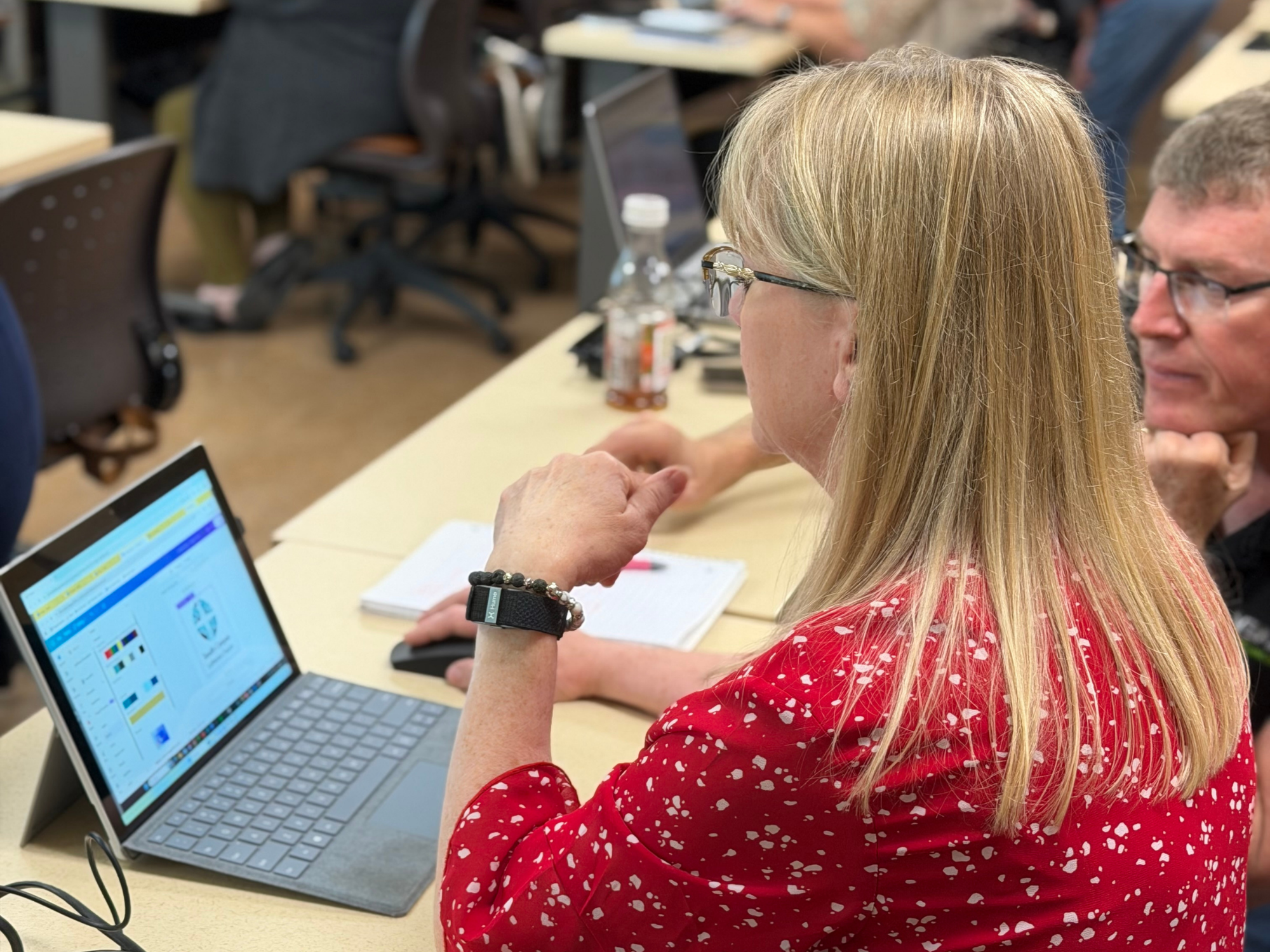 Attendees collaborating during hands-on portion
