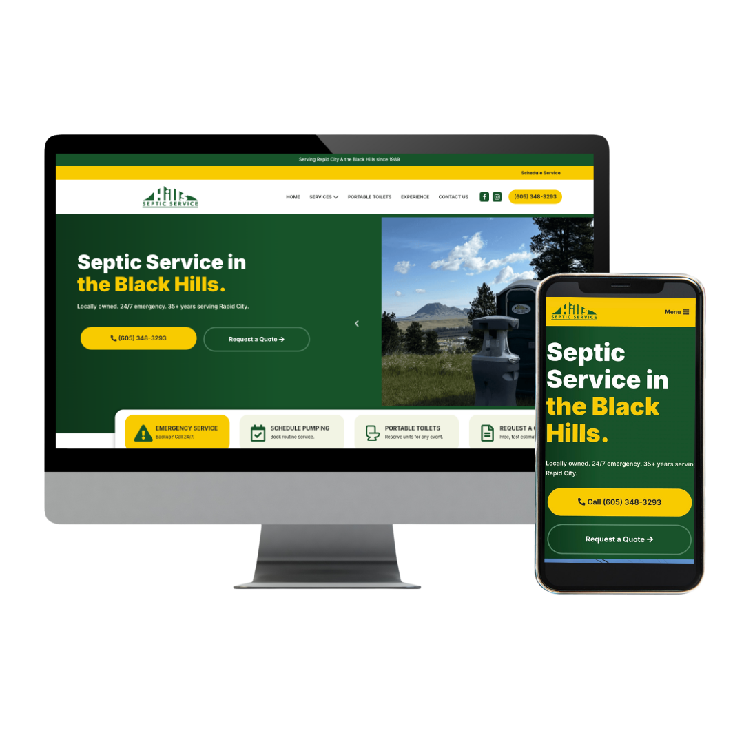 Custom Website Design for Hills Septic