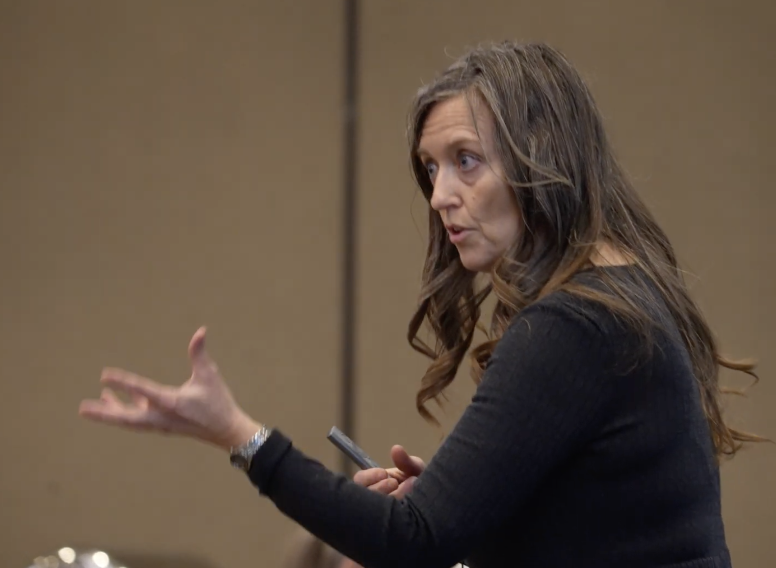 Angela Wolter speaking at the BHBSS