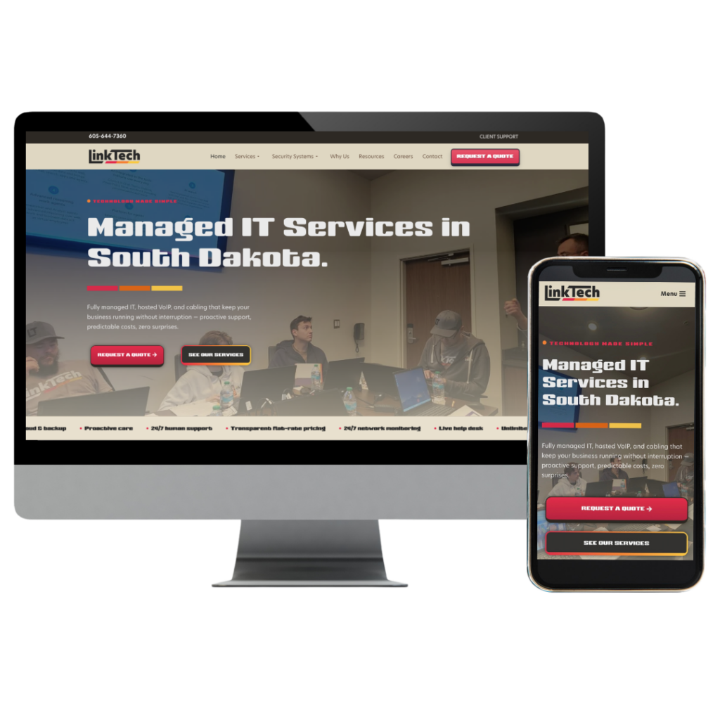 Custom Website Design for LinkTech