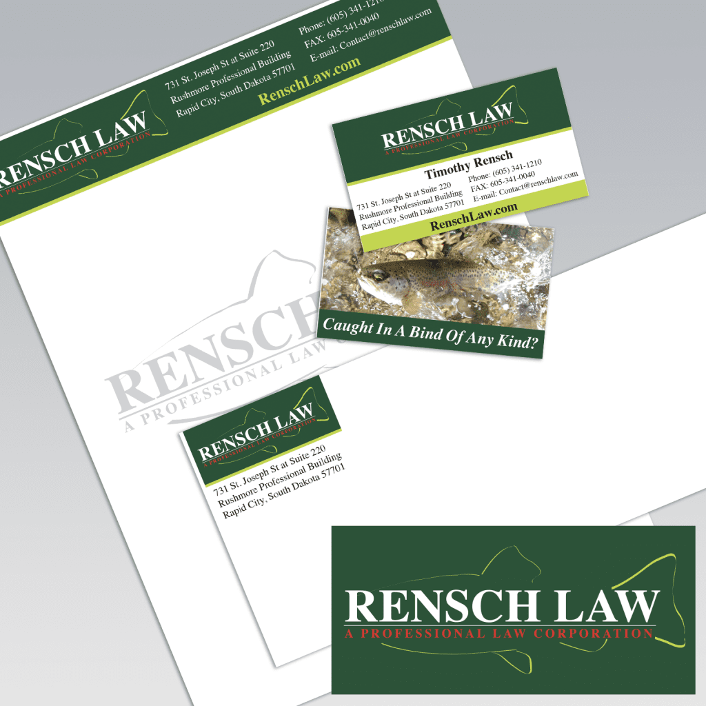 rensch branding - business card, letterhead, envelope