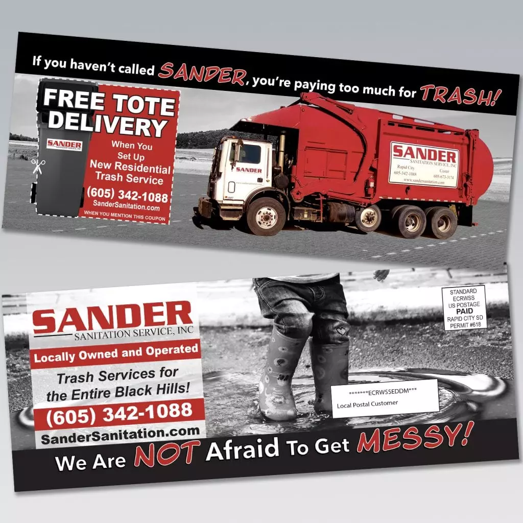 sander sanitation branding card