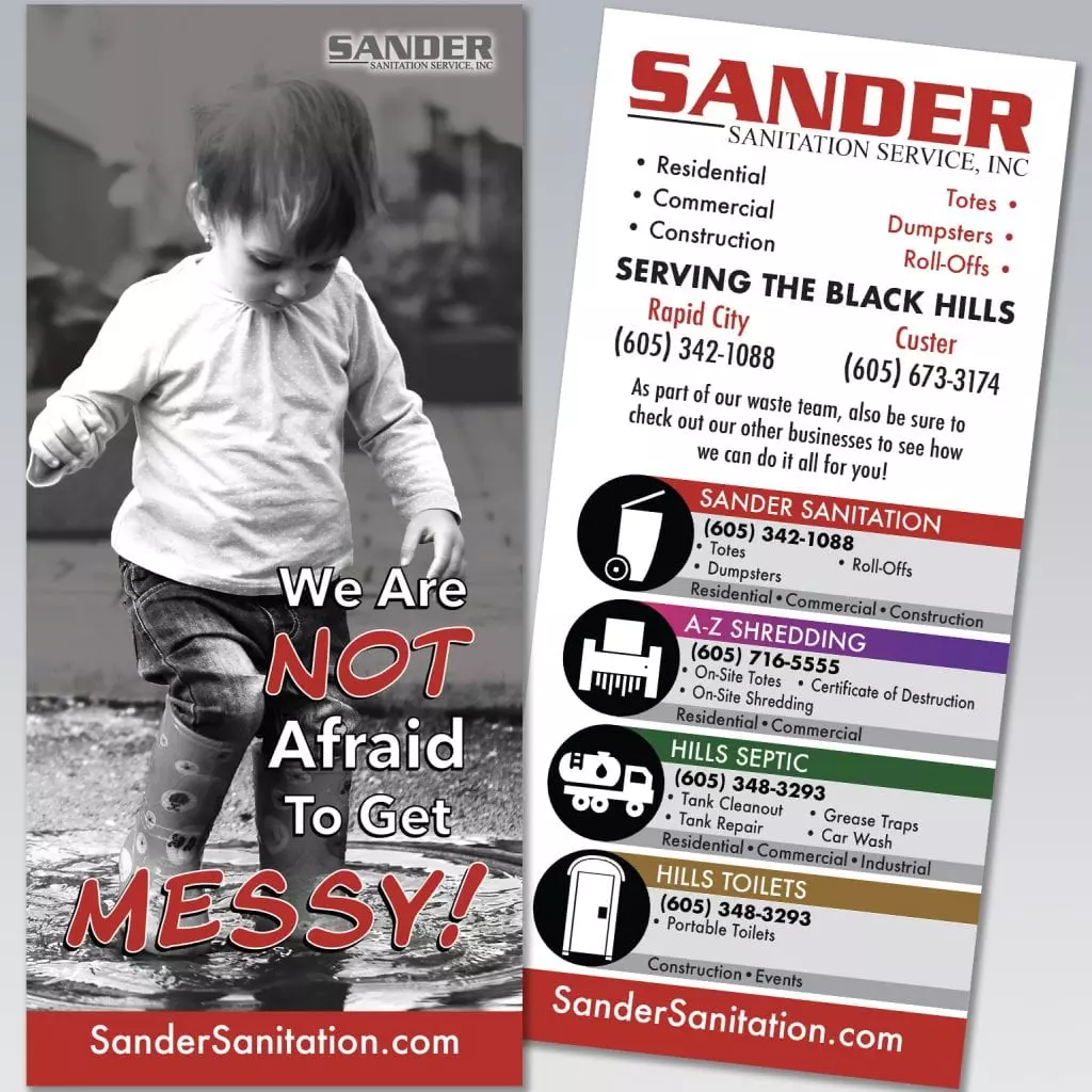 sander sanitation rack card