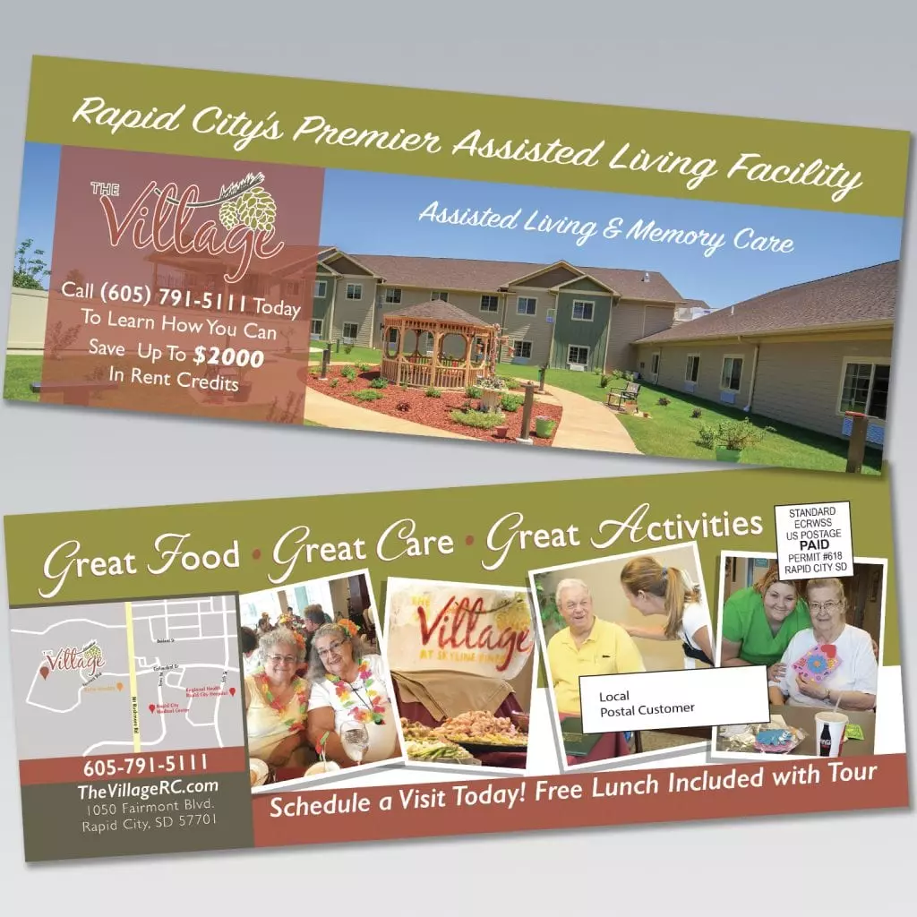 the village rapid city direct mail brochure