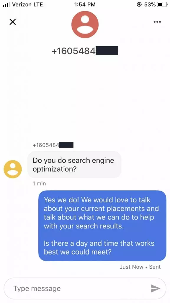 dot marketing google my business customer messaging