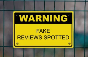fake reviews sign