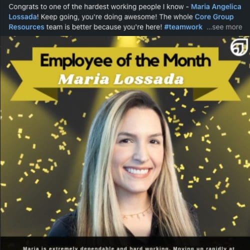 Employee of the month post