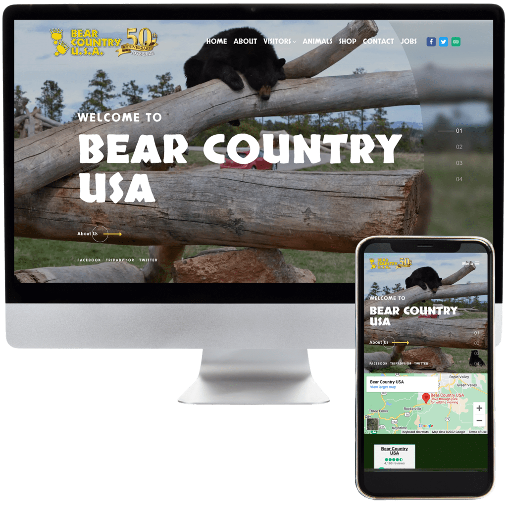 Bear Country website design portfolio example