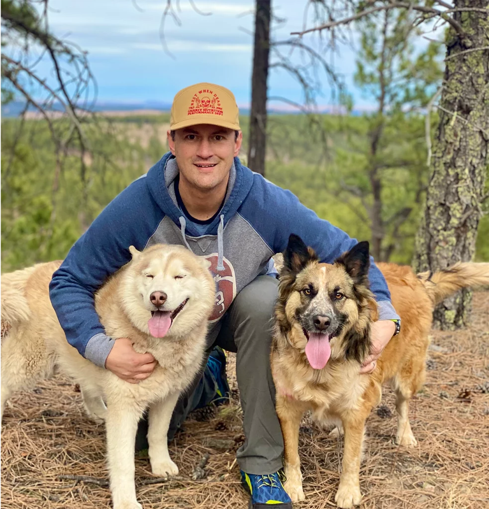 Jason Silver with his dogs