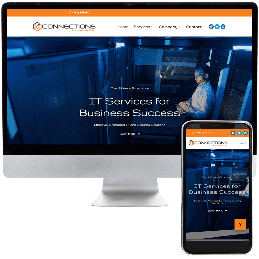KT Connections website design portfolio example