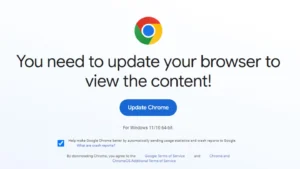 Update Your google Chrome Browser