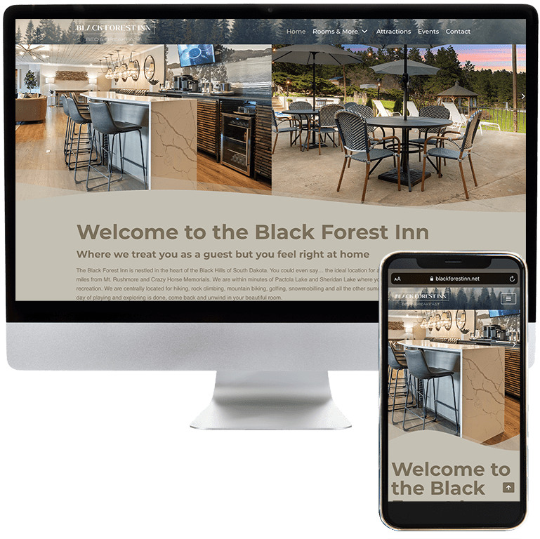 Black Forest Inn Website Example - Desktop and Mobile