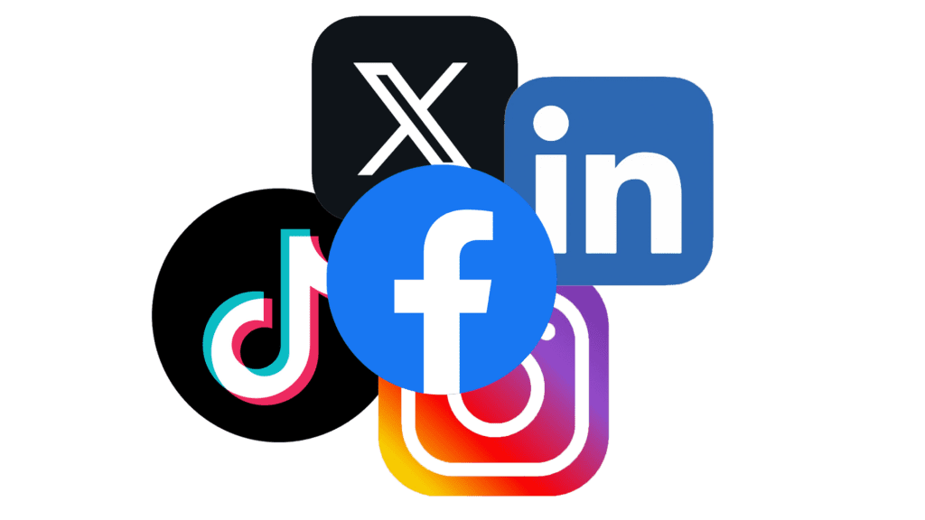 social logo collage