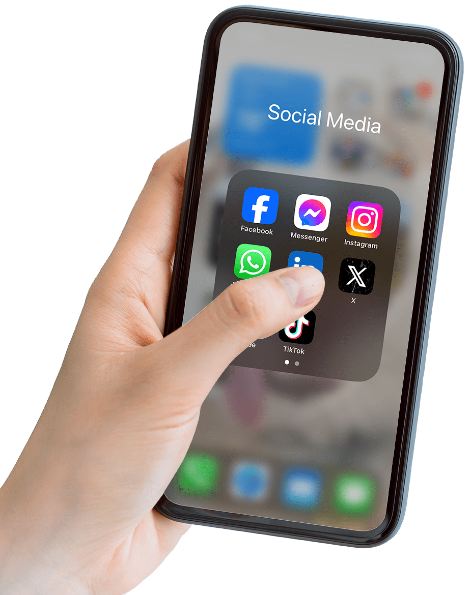 Social Media Apps on cell phone